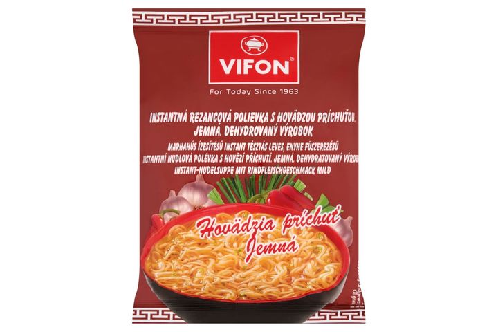 Vifon enyhe fűszerezésű marhahús ízesítésű instant tésztás leves 60 g
