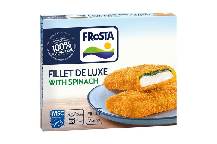 FRoSTA gyorsfagyasztott filé de luxe spenót szósszal 2 db 220 g