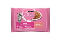 Purina One Junior Kapsička s lososem a mrkví pro kočky | 4 x 85 g