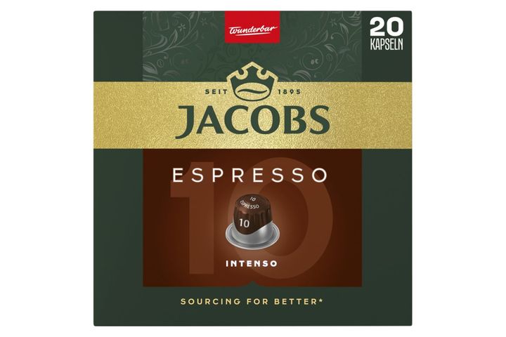 Jacobs Espresso Intenso őrölt-pörkölt kávé kapszulában 20 db 104 g