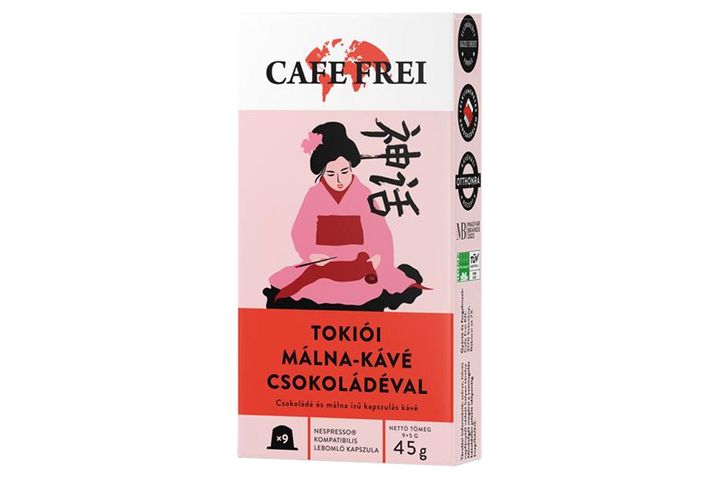 Cafe Frei kapszulás tokiói málna-kávé csokoládéval 9 x 5 g (45 g)