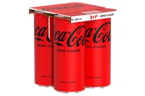 Coca-Cola Zero colaízű energiamentes szénsavas üdítőital édesítőszerekkel 4 x 330 ml