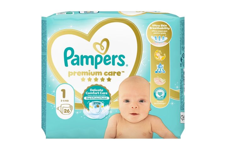 Pampers Premium Care Size 1 Diapers | 26 pieces