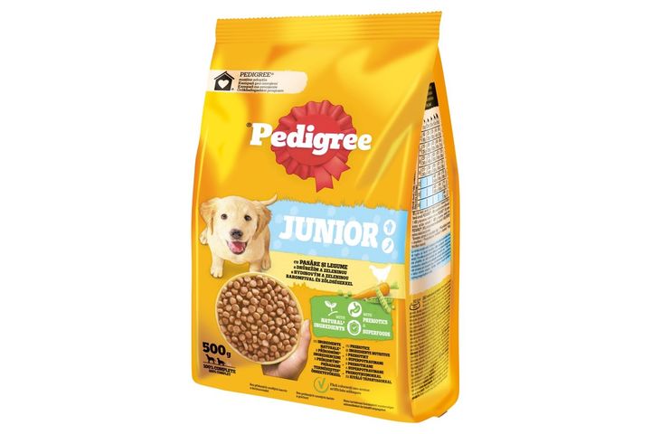 Pedigree Junior teljes értékű szárazeledel kölyökkutyák számára baromfival és zöldségekkel 500 g
