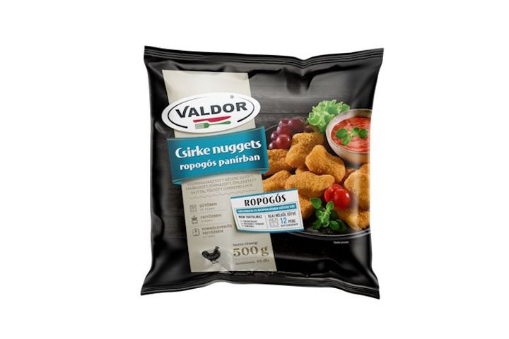 Valdor frozen, pre-cooked, chicken nuggets in crispy coating 500 g