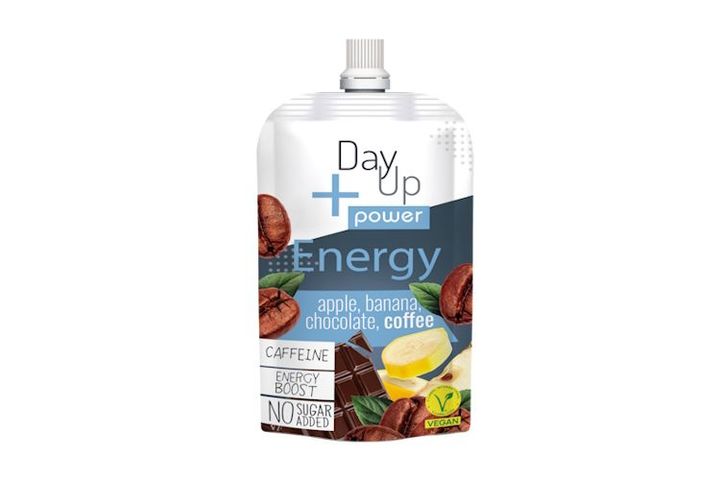 DayUp Power Energy Apple, banana, chocolate, coffee flavoured puree 100 g – vegan termék
