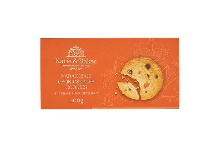 Katie & Baker narancsos csokicseppes cookies 200 g