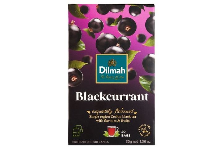 Dilmah filteres fekete tea feketeribizli aromával, ceyloni fekete tea aromákkal 20 filter 30 g