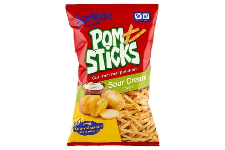 Lorenz PomSticks Potato Sticks with Sour Cream and Onion Flavour 85 g