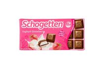 Schogetten joghurt és eper ízesítésű krémmel töltött tejcsokoládé 100 g