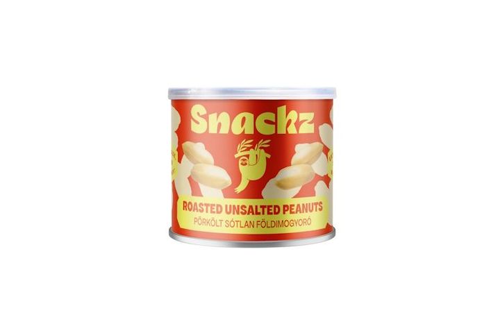 Snackz sótlan földimogyoró fémdobozban 150g/12