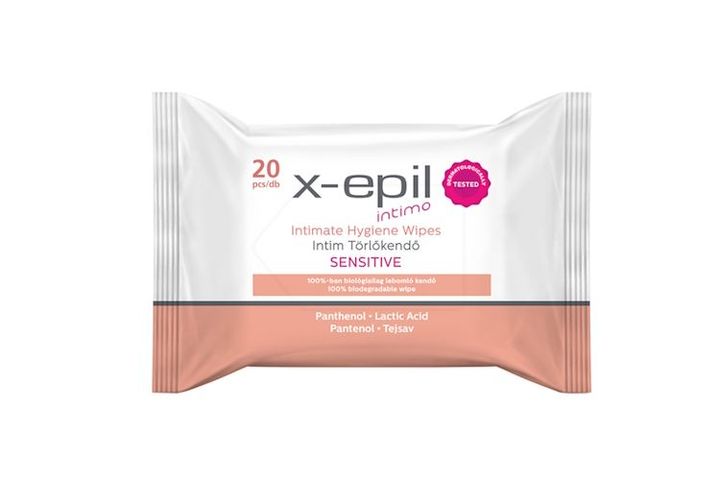 X-Epil Intimo Intim törlőkendő - sensitive 20db