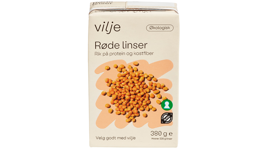 Vilje Linser Røde Økologisk | 380g