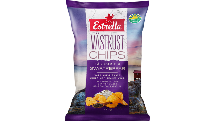 Estrella Västkust Färskost & Svartpeppar 180 g