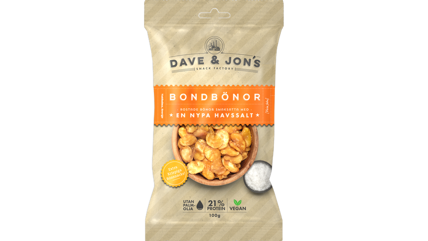 Dave & Jon's Broad Beans Sea Salt 100g