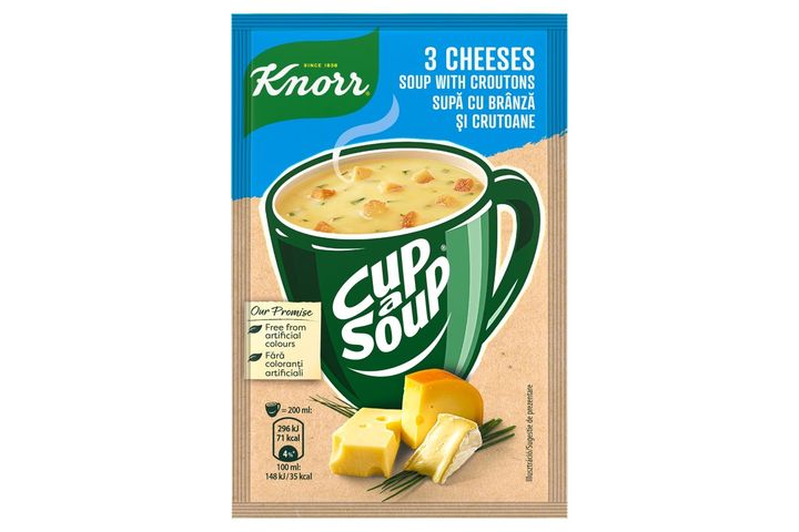 Knorr Cup a Soup Instant 3 Cheeses Soup with Croutons 17 g