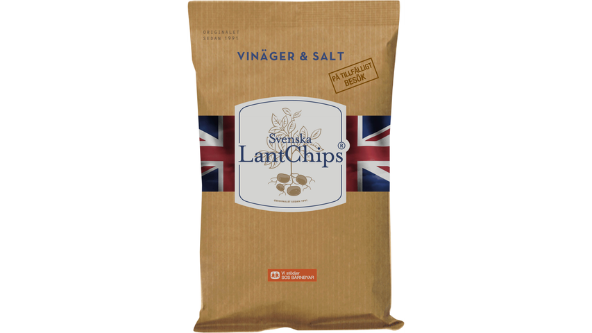 Svenska Lantchips Chips Vinäger Salt 200g