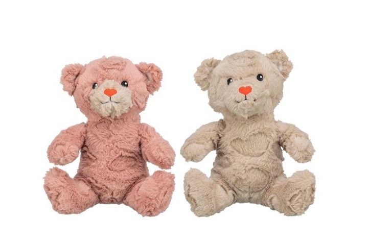 Valentin napi plüss Teddy mackó pink vagy bézs színben, 1 darab,  24cm