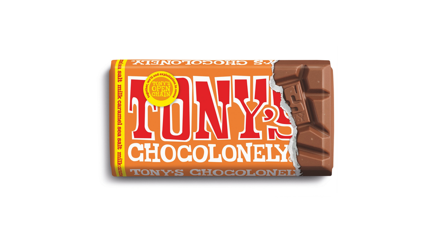 Tony's Chocolonely Mjölkchoklad Karamel & Havssalt 90g