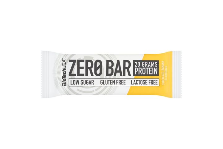 BioTechUSA Zero Bar csokoládé-banán ízű fehérjeszelet édesítőszerekkel 50 g