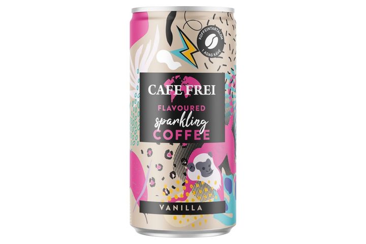 Cafe Frei vanília ízű kávés szénsavas ital koffeinnel 200 ml