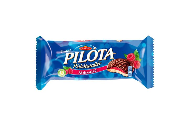 Győri Pilóta málnaízű piskótatallér 147 g