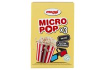 Mogyi Micro Pop mikrohullámú sütőben elkészíthető vajízű pattogatni való kukorica 3 x 100 g (300 g)