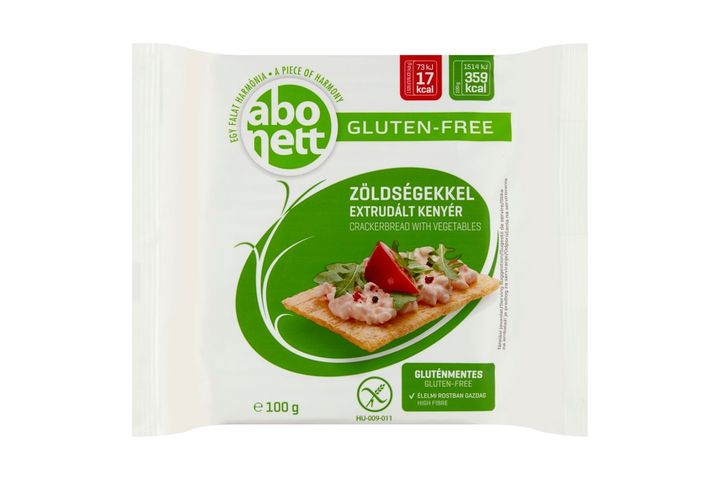 Abonett gluténmentes extrudált kenyér zöldségekkel 100 g