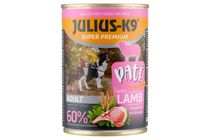 Julius-K9 ízletes pástétom báránnyal teljes értékű állateledel felnőtt kutyák számára 400 g