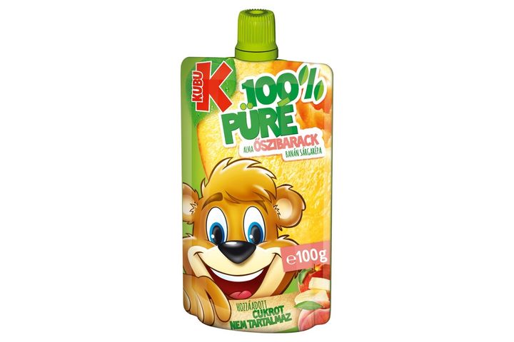Kubu 100% alma-őszibarack-banán-sárgarépa püré C-vitaminnal 100 g