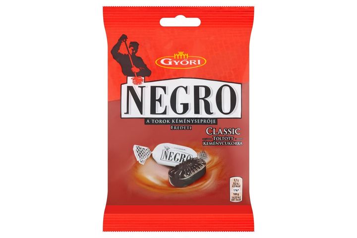 Győri Negro Classic mentol-ánizs ízű töltött keménycukorka 79 g