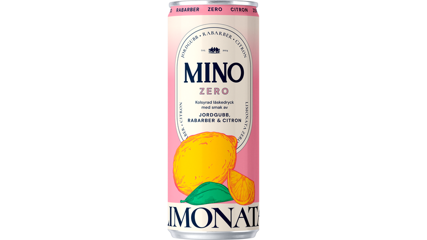 MinoJordgubb Rabarber 33cl