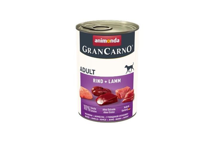 Animonda GranCarno Adult konzerv, marha és bárány teljesértékű eledel felnőtt kutyáknak 400 g