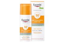Eucerin Sun Oil Control színezett SPF50+ napozó gél-krém arcra light 50 ml