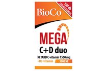 BioCo Mega C + D duo C-vitamin 1500 mg + D3-vitamin 3000NE retard filmtabletta 100 db