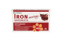 Dr. Theiss Iron Energy vassal, cinkkel és vitaminokkal csokoládé ízű rágótabletta 30 db