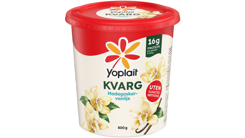 Yoplait Kvarg Madagaskar-Vanilje | 800g