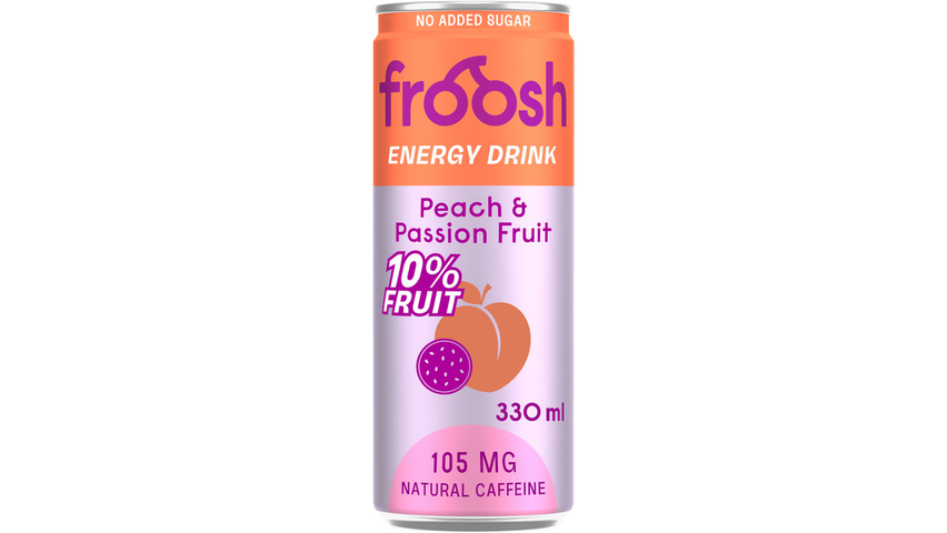 Froosh Energidrikk Fersken & Pasjonf | 330ml