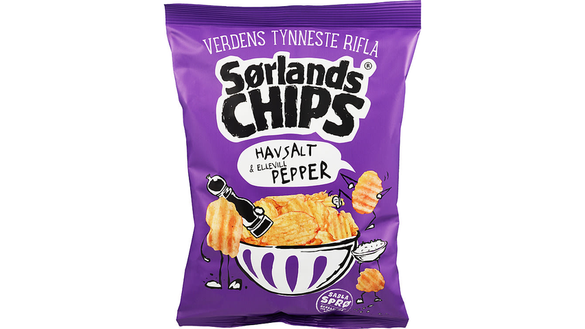 Sørlandschips Rifla Havsalt & Pepper | 240g
