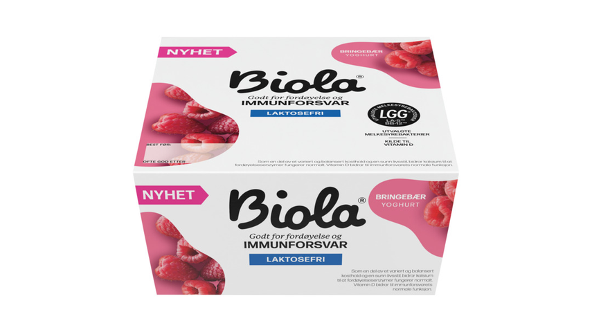 Biola Yoghurt. Bringebær 125g | 4stk