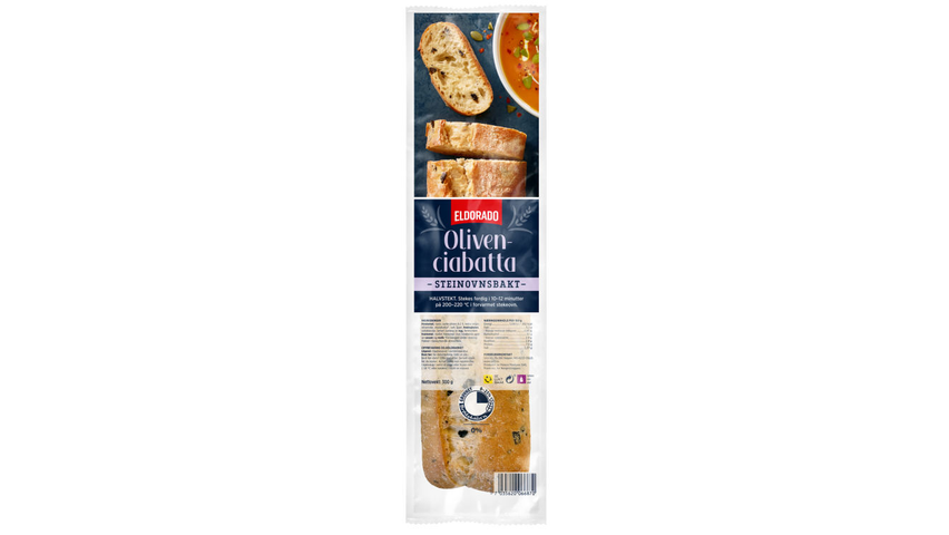 Eldorado Ciabatta M/ Sorte Oliven | 300g