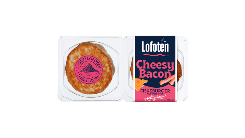 Lofoten Fiskeburger Cheesy Bacon | 4 x 110g