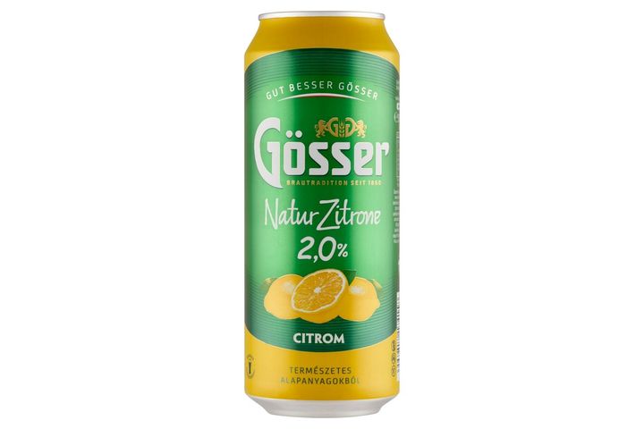 Gösser Natur Zitrone citromos sörital 2,0% 500 ml