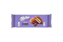 Milka Choc & Choc alpesi tejcsokoládéval mártott puha piskóta kakaós töltelékkel 150 g