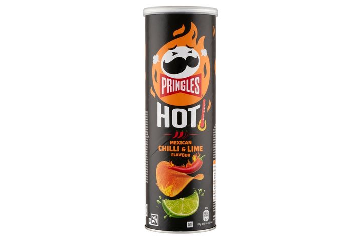 Pringles Hot Mexican chili és lime ízesítésű sós snack 160 g