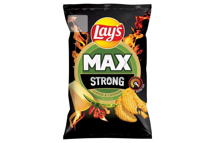 Lay's Max Strong sajt és csípőspaprika ízű burgonyachips 55 g