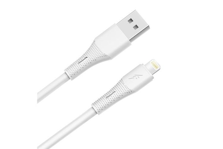 AVAX CB3304 USB-A–Lightning szilikon töltőkábel 1.5 m, fehér