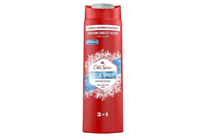 Old Spice Cold Spice Férfi 3 az 1-ben Arcmosó, Tusfürdő és Sampon, 400 ml