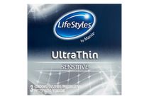 LifeStyles Ultra Thin Sensitive síkosított óvszer 3 db