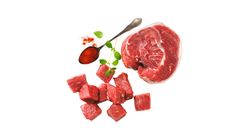 Rindsgulasch würfelig geschnitten